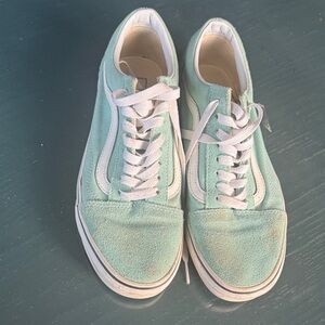 Vans Mint Green Low-Top Suede Sneakers